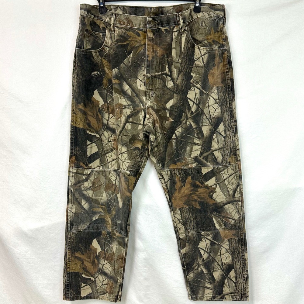 WRANGLER Realtree Hardwood Camo Reinforced Double Knee Pants Men's 42x30 Hunting